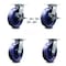 Service Caster 8 Inch Solid Poly Caster Set with Roller Bearing 4 Swivel Lock and 2 Brake SCC SCC-35S820-SPUR-SLB-BSL-2-BSL-2 - alternate 1